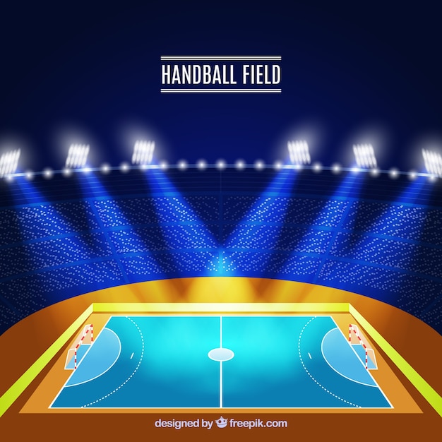 Conception de terrain de handball vue de c t  