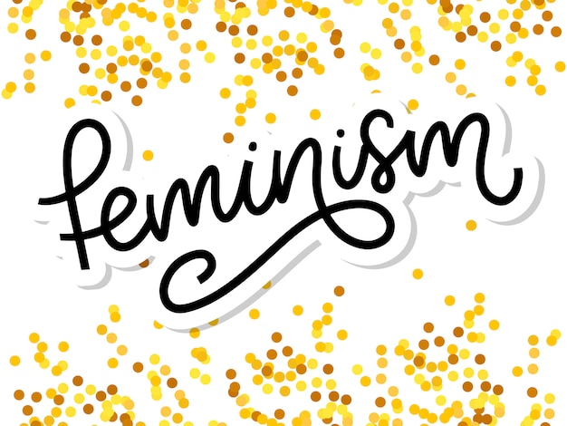 Conception Typographique Lettre De Feminisme Slogan De Motivation Femme Slogan Du Feminisme Citation De Puissance De Fille Dans Le Style De Doodle Vecteur Premium