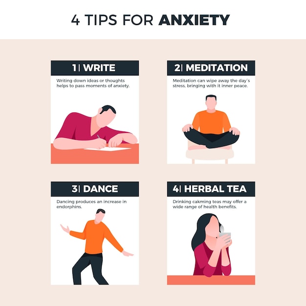 Conseils Pour L Anxiété Infographique Vecteur Gratuite Conseils Pour L Anxiété Infographique Vecteur Gratuite
