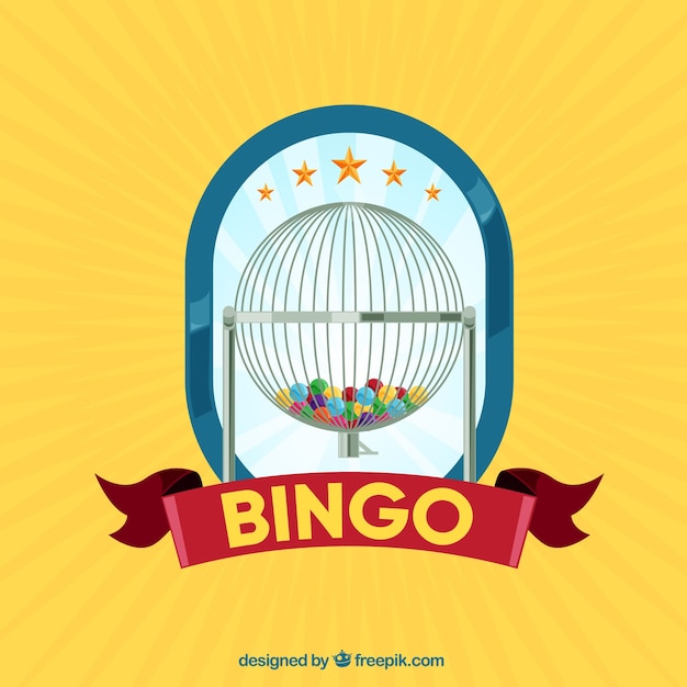 Contexte jaune de bingo Vecteur gratuit