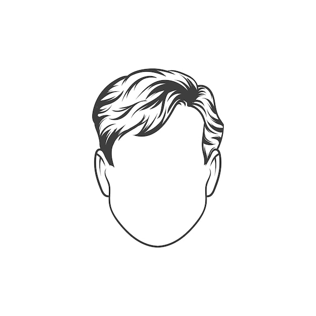 Coupe de cheveux homme. illustration vectorielle dessinés à la main