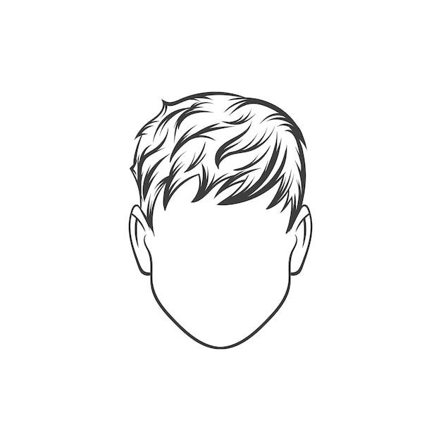 Coupe de cheveux homme. illustration vectorielle dessinés à la main