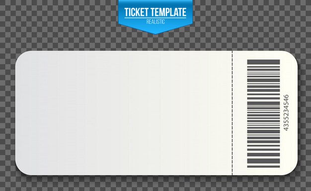 Coupons d'invitation de modèle de billet vide. Vecteur Premium