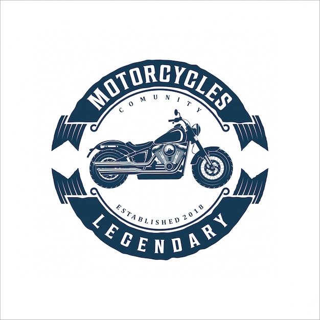 Cr ation De Logo Moto Vintage  Vecteur Premium