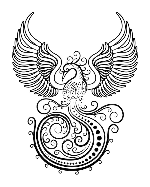 Décoration Dornement De Tatouage Oiseau Phoenix