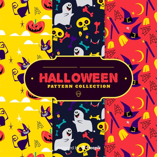 Design de fond halloween Vecteur gratuit