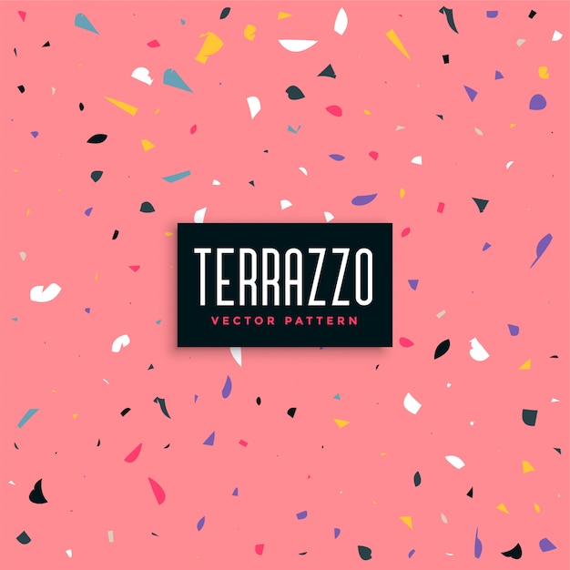Design de fond motif terrazzo rose Vecteur gratuit