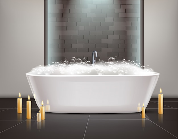 Design D'intérieur De Salle De Bain Vecteur gratuit