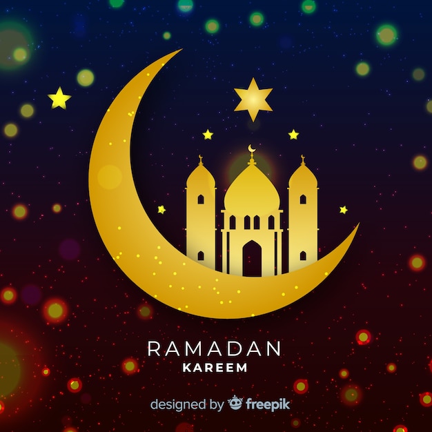 Design Plat Croissant De Lune  Ramadan  Vecteur Gratuite