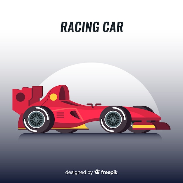 Design de voiture de course de formule 1 moderne Vecteur gratuit