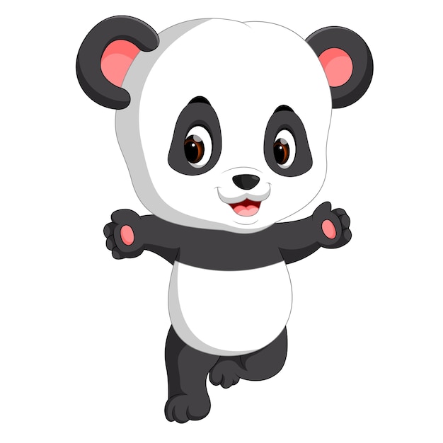 Dessin Animé Mignon Bébé Panda | Vecteur Premium