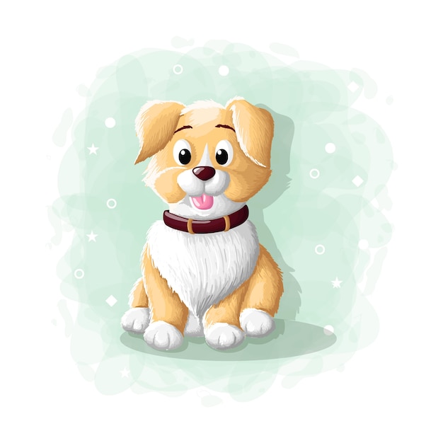 Dessin animé mignon chien illustration | Télécharger des ...