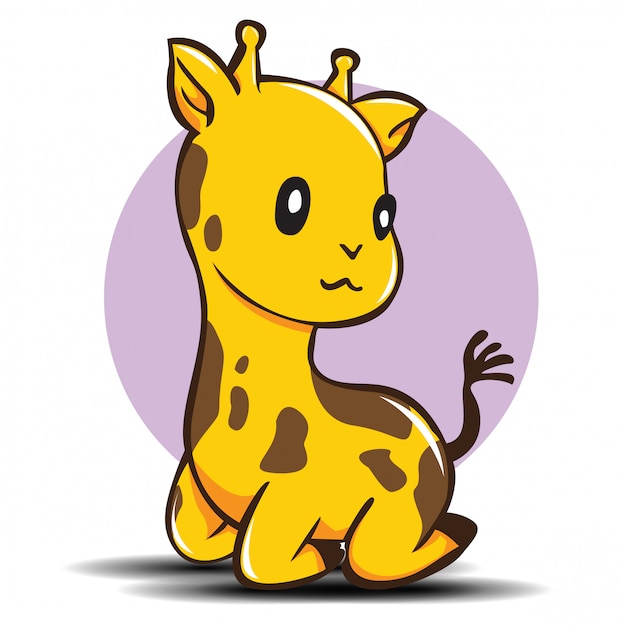  Dessin  anim  mignon girafe  concept d animal mignon 