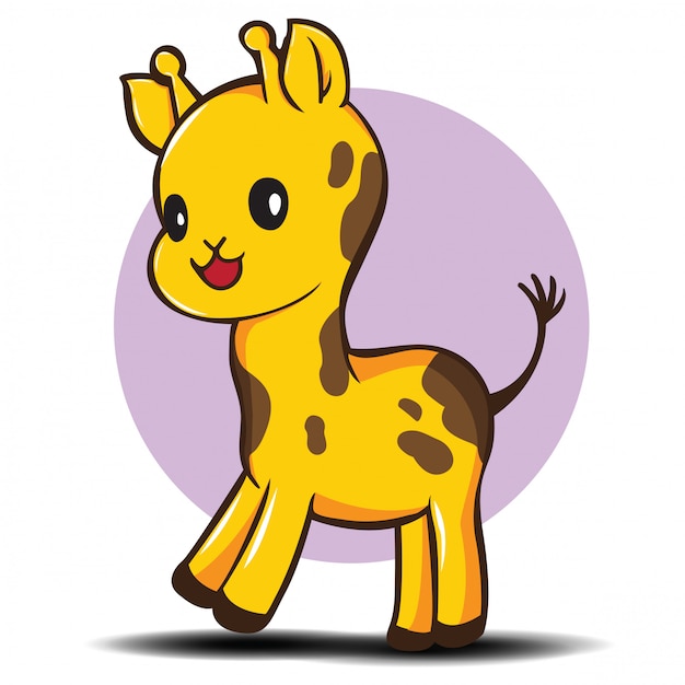  Dessin  anim  mignon de girafe  T l charger des Vecteurs 