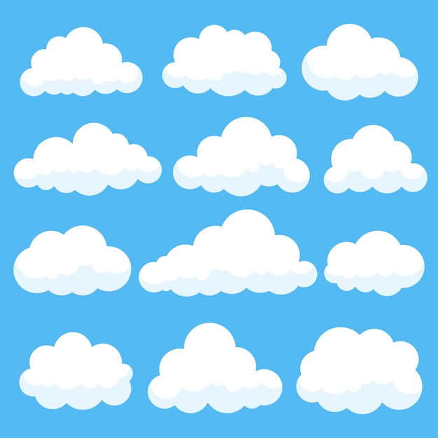  Dessin  anim  nuages  blancs sur fond  bleu T l charger des 