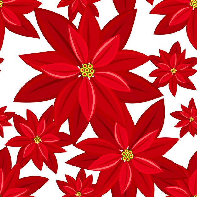 Dessin Sans Soudure De Fleurs De Noël Poinsettia