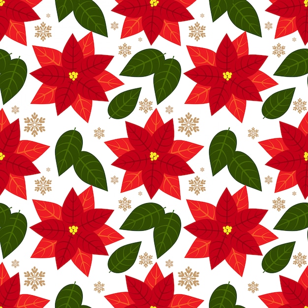 Dessin Sans Soudure De Fleurs De Noël Poinsettia