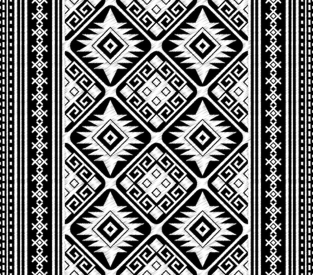 Doodle tribal aztec seamless pattern Vecteur Premium
