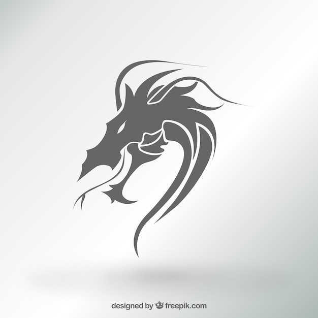 Dragon de logo Vecteur gratuit