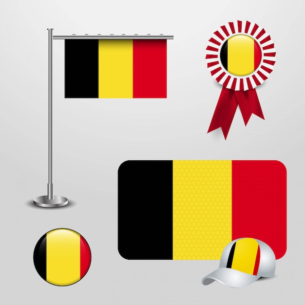 Drapeau Belge | Vecteur Premium