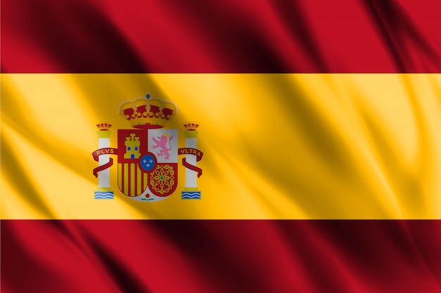 Drapeau Du Royaume D Espagne Vecteur Premium