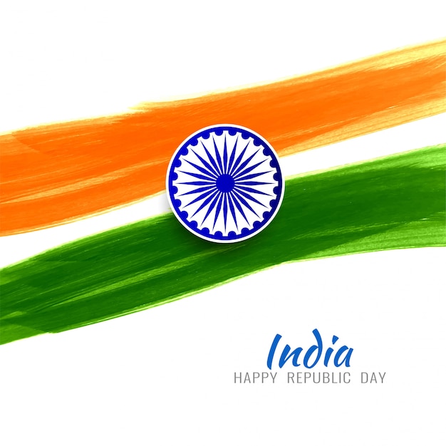 Drapeau de la fête de la république de l'inde Vecteur gratuit