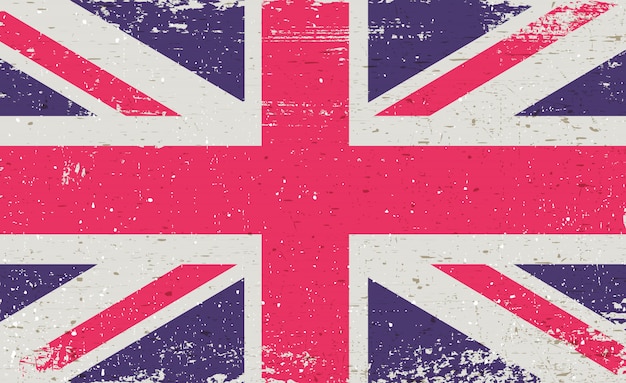 Drapeau grunge du royaume-uni Vecteur Premium