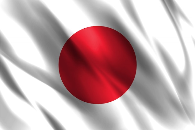 Drapeau Japon Vecteur Premium