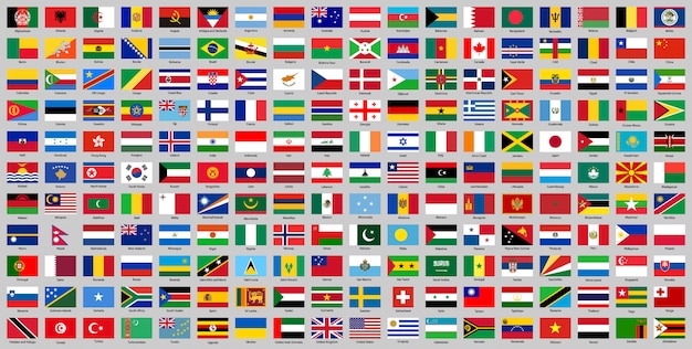 drapeau tout les pays