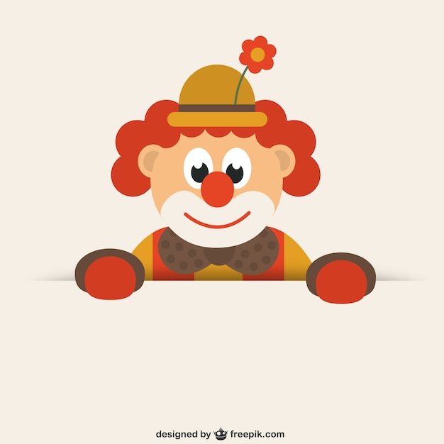 Drôle de clown Vecteur gratuit