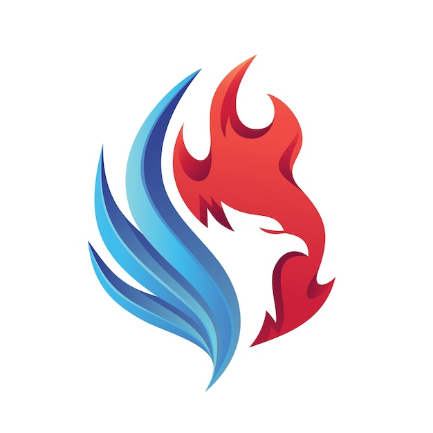 Eagle Fire Logo | Vecteur Premium