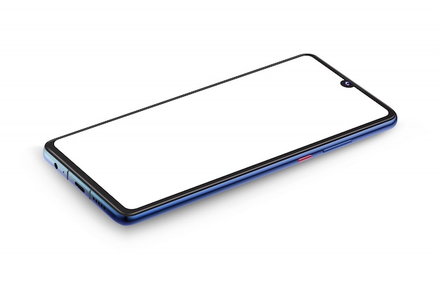 Écran transparent de maquette de smartphone réaliste Vecteur Premium