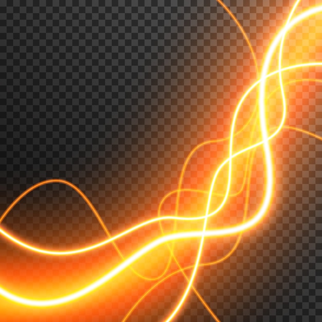 Effet de lumière abstraite vagues vecteur lumineux transparent Vecteur Premium