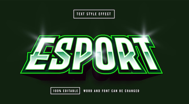  Effet  De Texte Modifiable Du Logo  Green Esport Gaming 