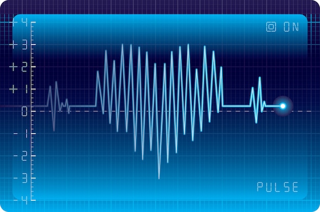 Electrocardiogramme En Forme De Coeur Vecteur Premium