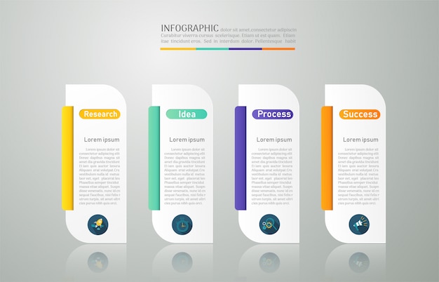 Élément de graphique options de conception business modèle options. Vecteur Premium