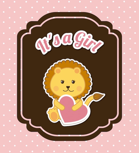 Élément simple de baby shower Vecteur gratuit