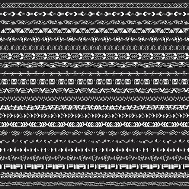 Éléments de design de ligne diviseur vector collection Vecteur gratuit