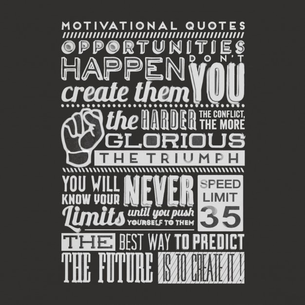 Ensemble De Citations De Motivation Retro Vintage