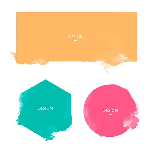 Ensemble d'illustration de conception de modèles de badge d'annonce Vecteur gratuit