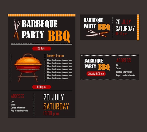 Maison Cartes Invitation Anniversaire Au Design q Barbecue Grill Steak Manger Griller Fetes Occasions Speciales