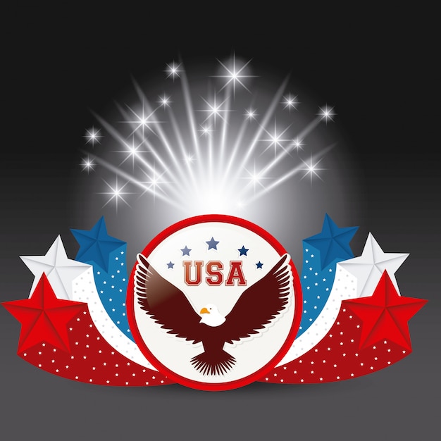 États-unis design. Vecteur gratuit