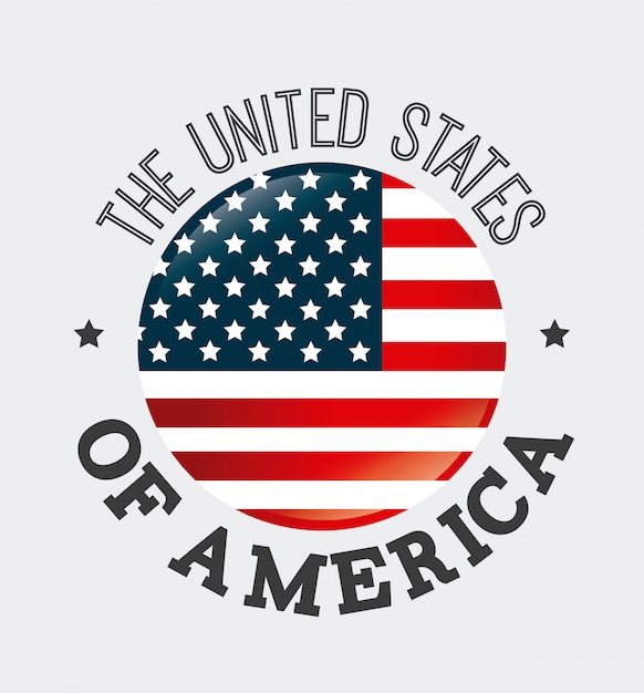 États-unis design. Vecteur gratuit
