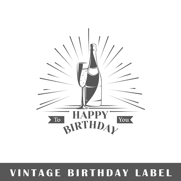 Etiquette D Anniversaire Sur Fond Blanc Element Modele De Logo Signalisation Image De Marque Illustration Vecteur Premium