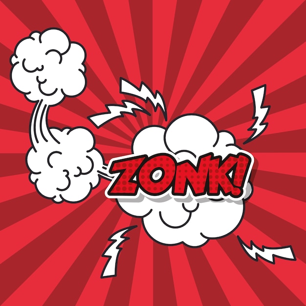 Explosion pop art style vector illustration design Vecteur Premium