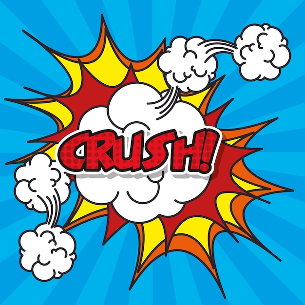 Explosion pop art style vector illustration design Vecteur Premium