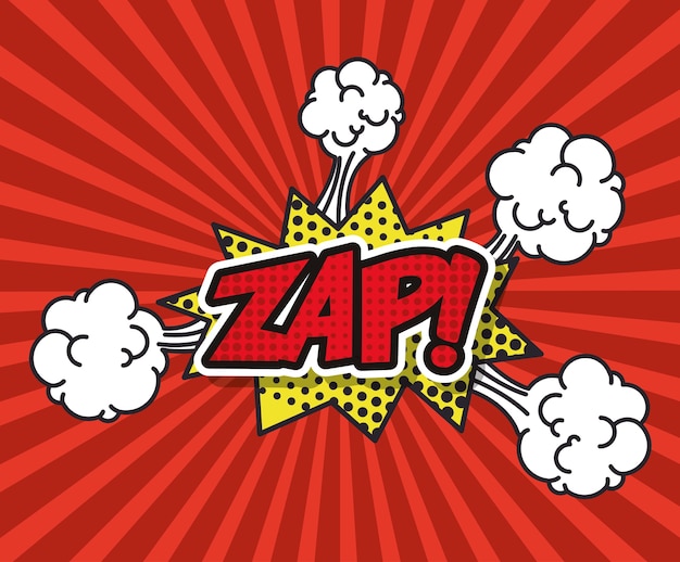 Explosion pop art style vector illustration design Vecteur Premium