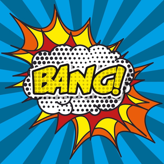 Explosion pop art style vector illustration design Vecteur Premium