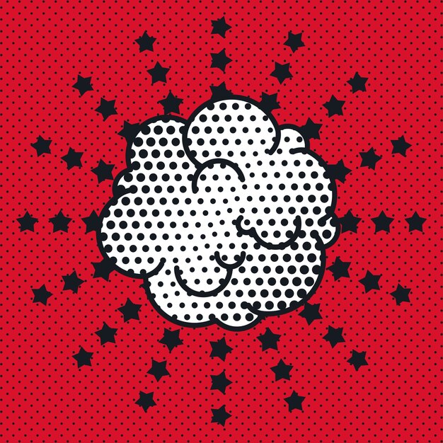 Explosion pop art style vector illustration design Vecteur Premium