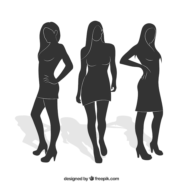 Femme Silhouettes | Vecteur Gratuite